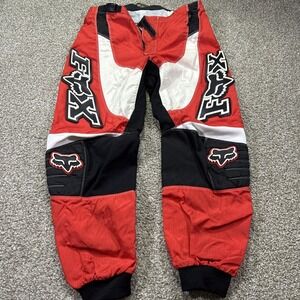 Red Fox Motorbike 180 Pants Used Size 36 Used Condition Huge Logos